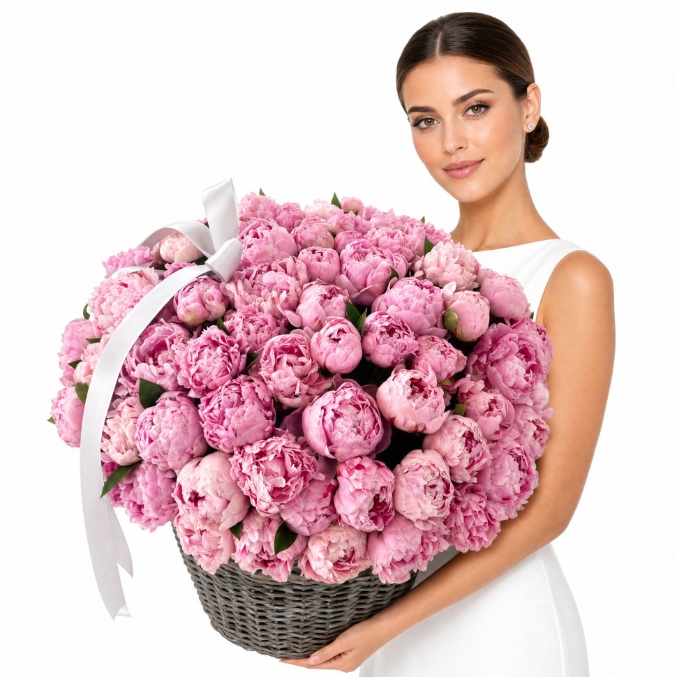 The Peony Majesty Basket β 101 Peonies
