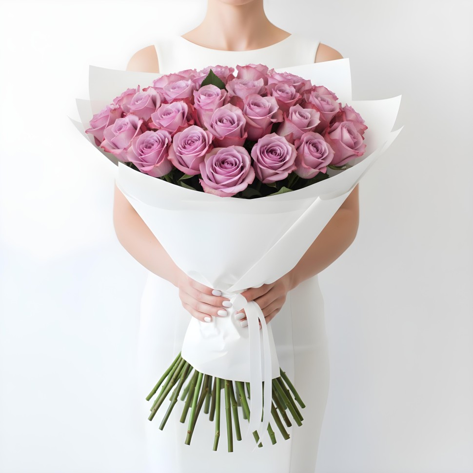 Purple Roses Bouquet (12–48 Stems)