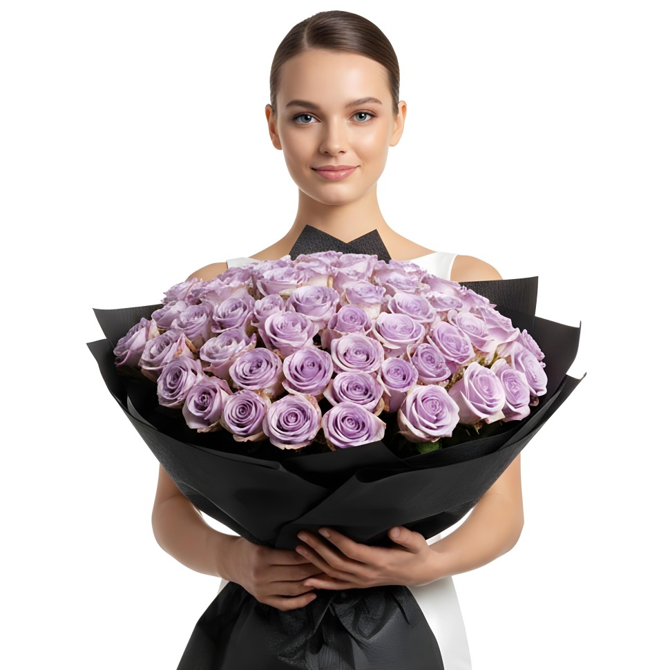 Purple Roses Bouquet (12–48 Stems)