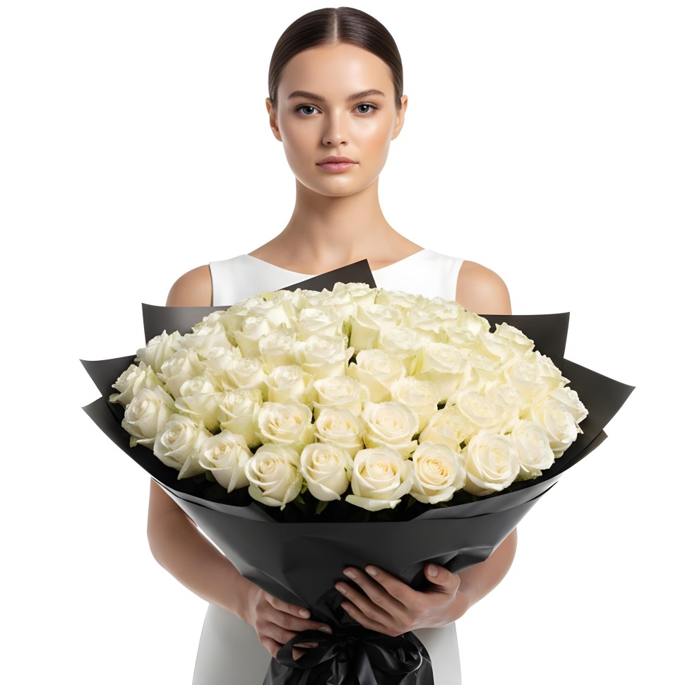 White Roses Bouquet (12–48 Stems)