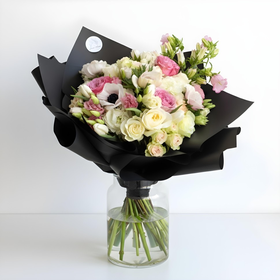 White Estrella Fresh Flowers Hand Tied Bouquet